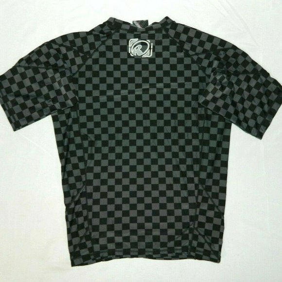 Ripzone Boys Large Rash Guard SS Shirt Checkered - Picture 4 of 7
